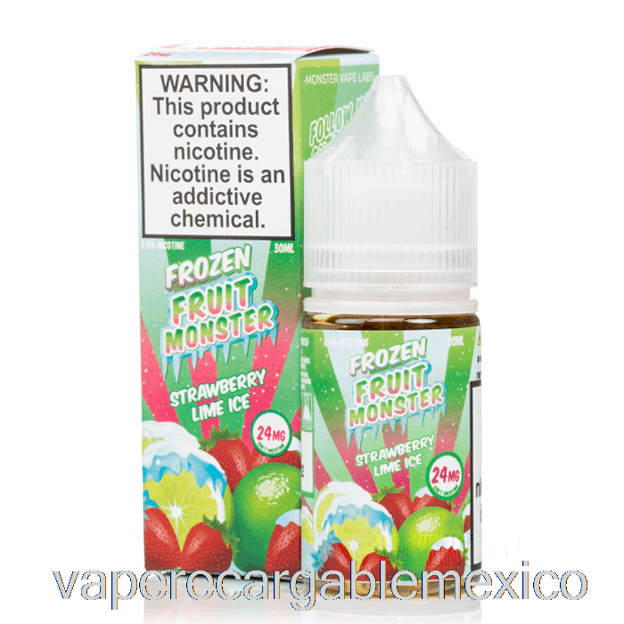 Vape Recargable Ice Fresa Lima - Sales De Monstruo De Frutas Congeladas - 30ml 48mg